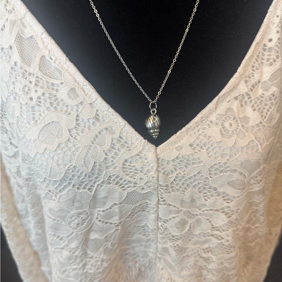 Size 4x Cream Lace Long Sleeve Babydoll Top - Picture 4 of 7